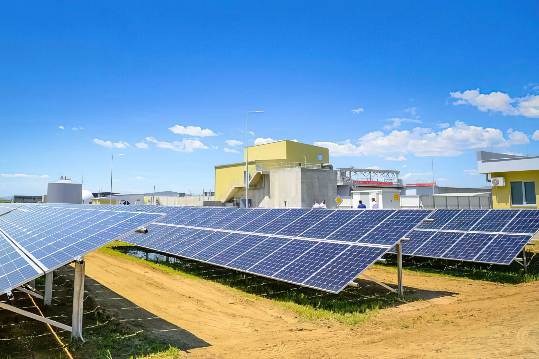 Die Photovoltaik-Anlage der Kläranlage in Kocani